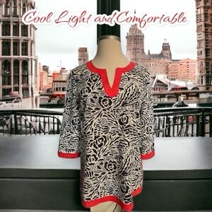 Island Republic Black & White Print Tunic – XL